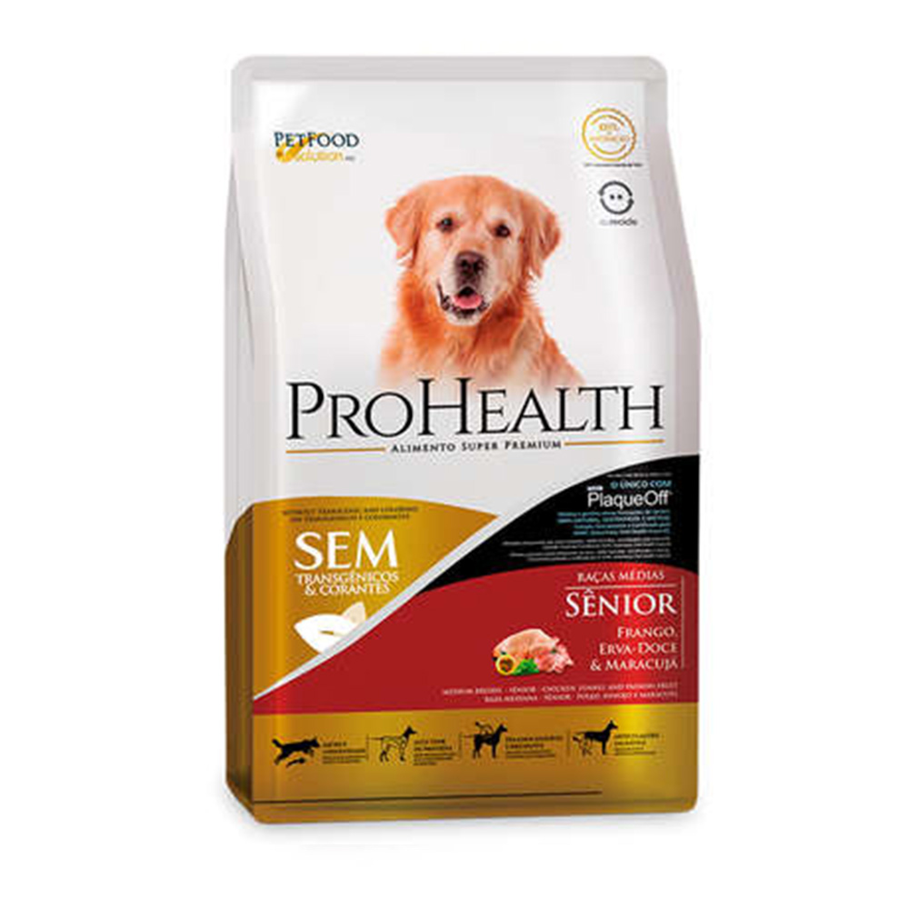 Ração Seca Pro Health Super Premium Sênior Frango Erva- Ração Seca Pro Health Super Premium Sênior Frango Erva-