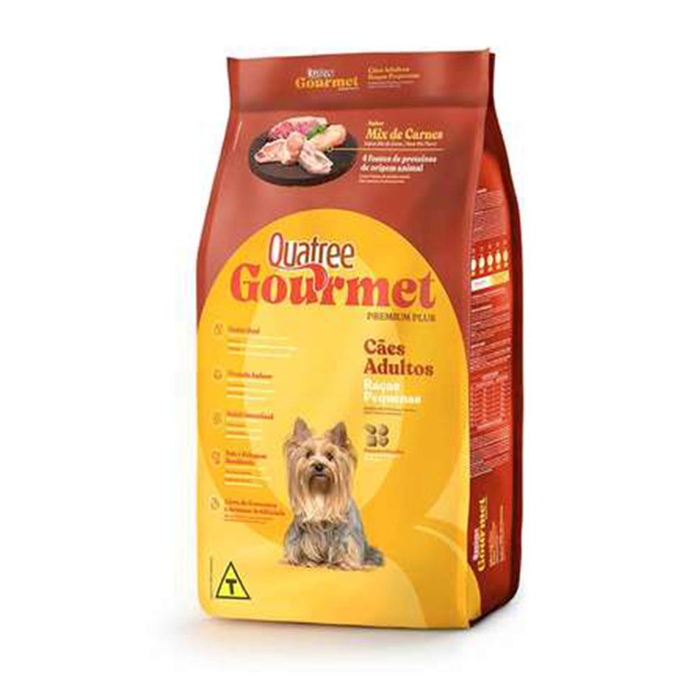 Ração Seca Quatree Gourmet Cães Adultos Raças Pequenas