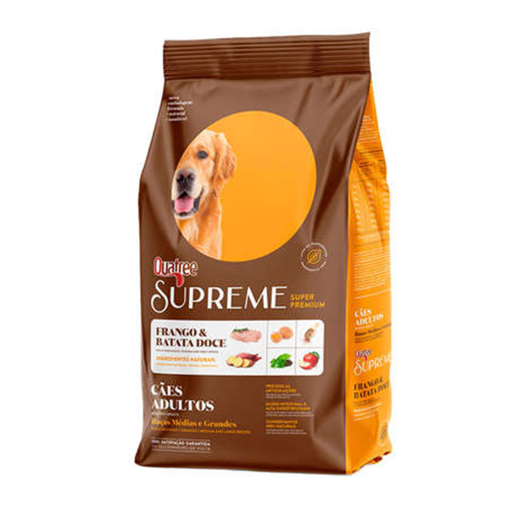 Ração Seca Quatree Supreme Frango e Batata Doce Cães Adultos Raças Médi