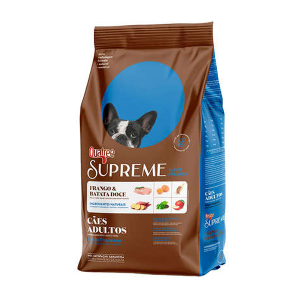Ração Seca Quatree Supreme Frango e Batata Doce Cães Adultos Raças Pequenas